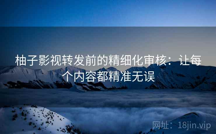 柚子影视转发前的精细化审核:让每个内容都精准无误 柚子影视转发前的精细化审核:让每个内容都精准无误